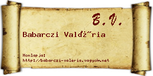 Babarczi Valéria névjegykártya